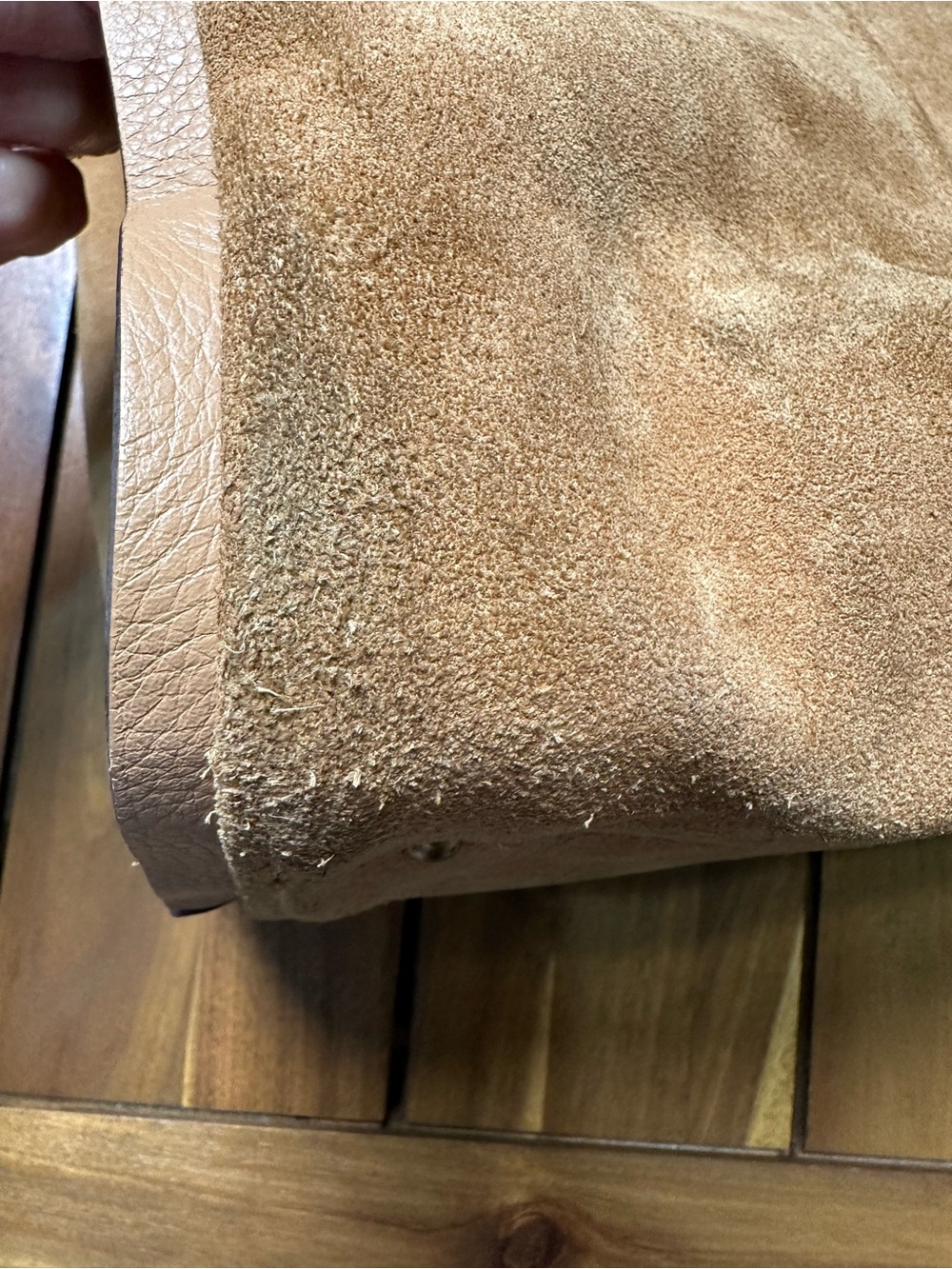 Suede Slouchy Shoulder Bag in Camel Brown - Picture 6 of 15
